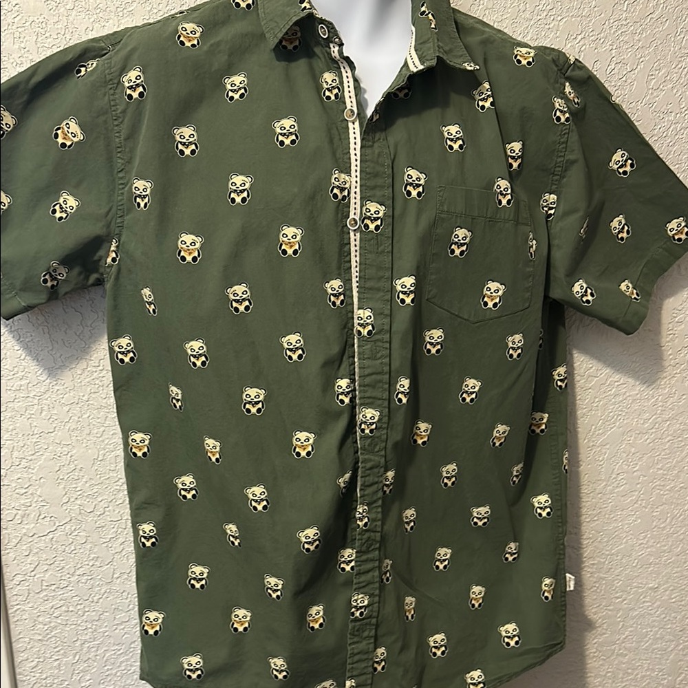 VSTR Premium Short Sleeve Button Down Shirt Sz L